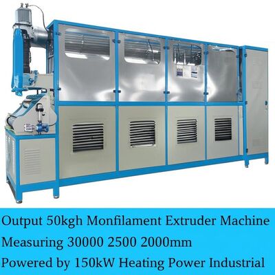 kopen Uitvoer 50kgh Monofilament Extruder Machine Metingen 30000 2500 2000mm en aangedreven door 150kw verwarmingskracht voor industriële online manufacture